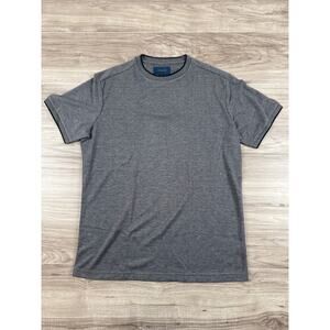 Fairlane Phillip Double-Faced Pique Ribbed Crew T-Shirt Grey Medium